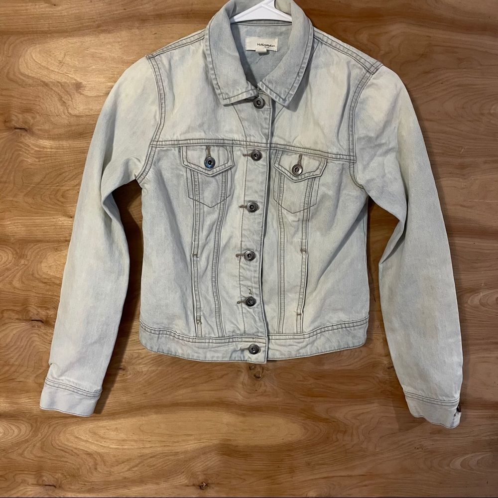 HALOGEN Womens Denim Jean Jacket Stretch Coat
